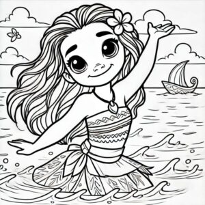 Desenho de Moana Desenho Colorir Imprimir 082