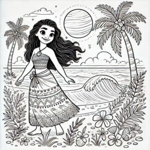 Desenho de Moana Desenho Colorir Imprimir 083