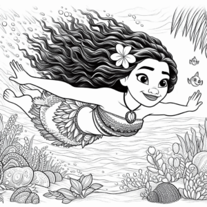 Desenho de Moana Desenho Colorir Imprimir 084