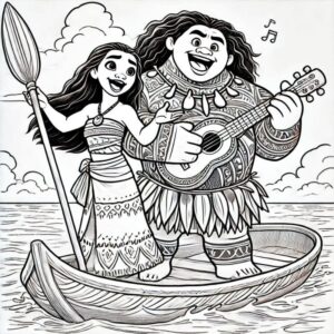 Desenho de Moana Desenho Colorir Imprimir 086