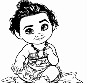 Desenho de Moana Desenho Colorir Imprimir 090
