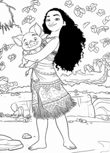 Desenho de Moana Desenho Colorir Imprimir 091