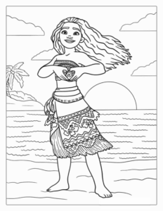 Desenho de Moana Desenho Colorir Imprimir 093