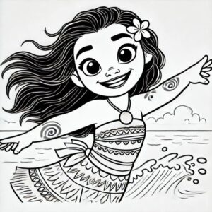 Desenho de Moana Desenho Colorir Imprimir 096