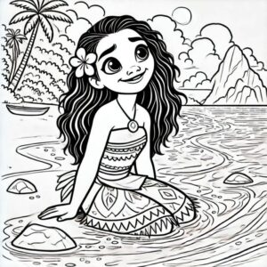 Desenho de Moana Desenho Colorir Imprimir 097