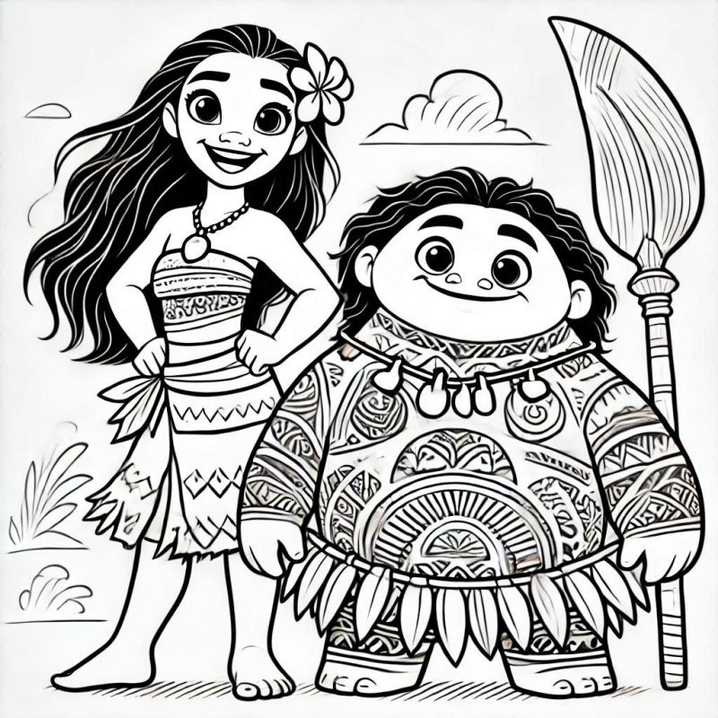 Desenho de Moana Desenho Colorir Imprimir 103