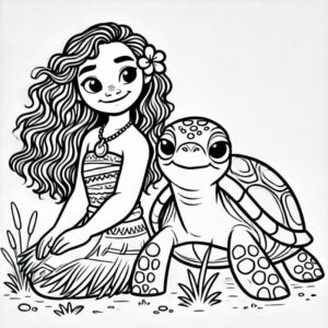Desenho de Moana Desenho Colorir Imprimir 107