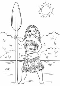 Desenho de Moana Desenho Colorir Imprimir 113