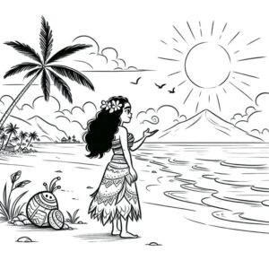 Desenho de Moana Desenho Colorir Imprimir 122