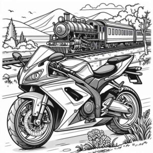 Desenho de Motos Desenho Colorir Imprimir 10