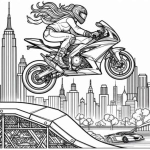 Desenho de Motos Desenho Colorir Imprimir 14