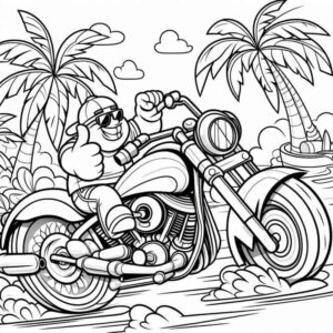 Desenho de Motos Desenho Colorir Imprimir 20