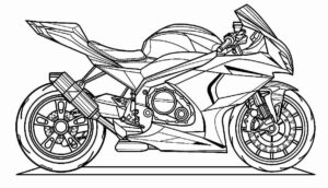 Desenho de Motos Desenho Colorir Imprimir 25