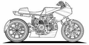 Desenho de Motos Desenho Colorir Imprimir 31
