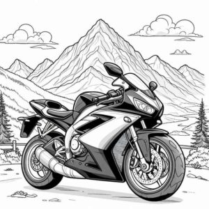 Desenho de Motos Desenho Colorir Imprimir 58