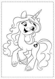 Desenho de My Little Pony Desenho Colorir Imprimir 038