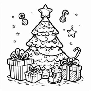Desenho de Natal Desenho Colorir Imprimir 003