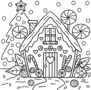 Desenho de Natal Desenho Colorir Imprimir 100
