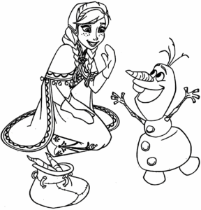 Desenho de Olaf Para Colorir E Pintar 3