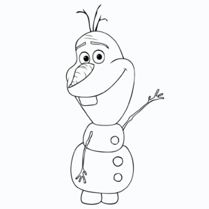 Desenho de Olaf Para Colorir E Pintar 6
