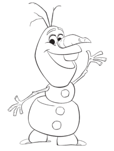 Desenho de Olaf Para Colorir E Pintar 9