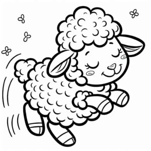 Desenho de Ovelha Desenho Colorir Imprimir 01