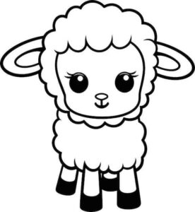 Desenho de Ovelha Desenho Colorir Imprimir 03