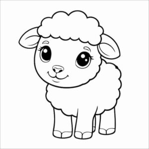 Desenho de Ovelha Desenho Colorir Imprimir 05