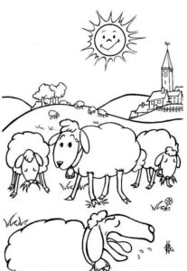 Desenho de Ovelha Desenho Colorir Imprimir 19