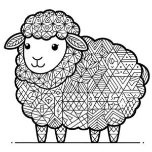 Desenho de Ovelha Desenho Colorir Imprimir 34