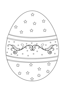 Desenho de Ovos De Pascoa Desenho Colorir Imprimir 07