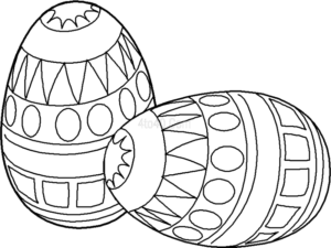Desenho de Ovos De Pascoa Desenho Colorir Imprimir 08