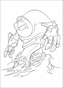 Desenho de Paginas Frozen Para Colorir Monstro De Neve