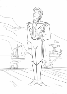 Desenho de Paginas Frozen Para Colorir Principe