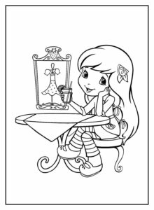 Desenho de Paginas Moranguinho Para Colorir Suco