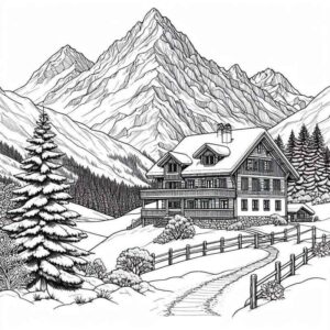 Desenho de Paisagens Desenho Colorir Imprimir 04
