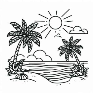Desenho de Paisagens Desenho Colorir Imprimir 08