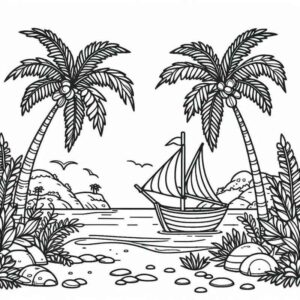 Desenho de Paisagens Desenho Colorir Imprimir 09