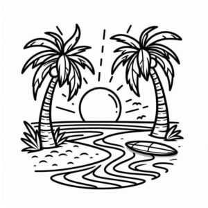 Desenho de Paisagens Desenho Colorir Imprimir 10