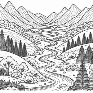 Desenho de Paisagens Desenho Colorir Imprimir 17