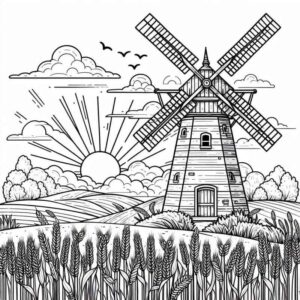 Desenho de Paisagens Desenho Colorir Imprimir 18