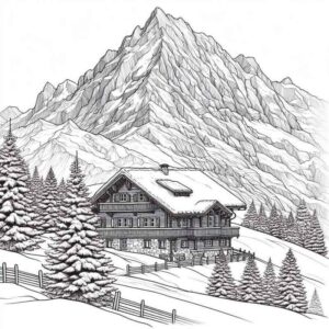 Desenho de Paisagens Desenho Colorir Imprimir 28