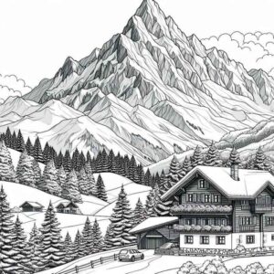 Desenho de Paisagens Desenho Colorir Imprimir 30