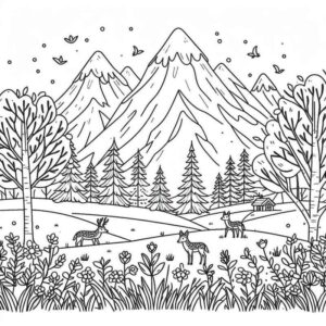 Desenho de Paisagens Desenho Colorir Imprimir 33