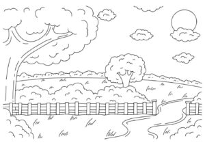 Desenho de Paisagens Desenho Colorir Imprimir 39