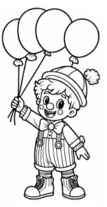 Desenho de Palhaço Desenho Colorir Imprimir 07