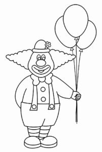 Desenho de Palhaço Desenho Colorir Imprimir 19