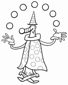 Desenho de Palhaço Desenho Colorir Imprimir 34
