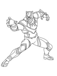 Desenho de Pantera Negra Colorir Imprimir Desenho