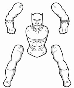 Desenho de Pantera Negra Desenho Colorir Imprimir 01
